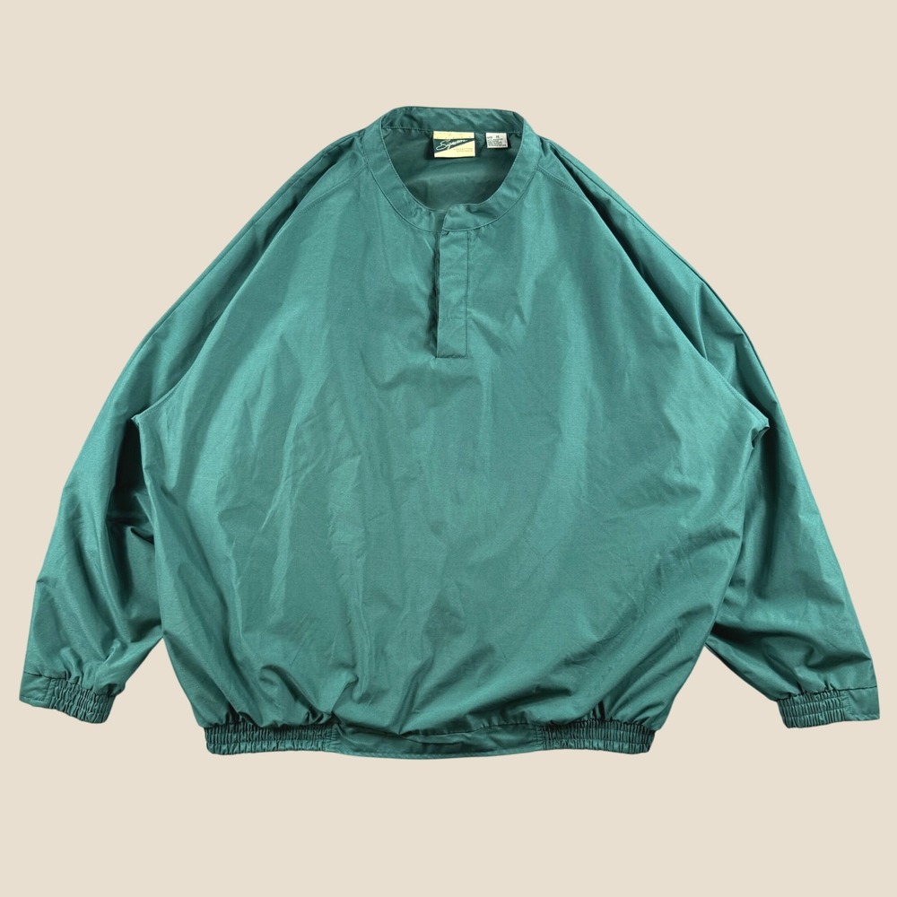 Vintage Crest Signature Collection Golf Windbreaker Men XL Pullover Henley